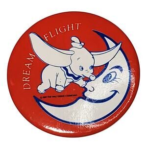 Dumbo Moon Dream Flight 1997 Pinback Button 2.25"